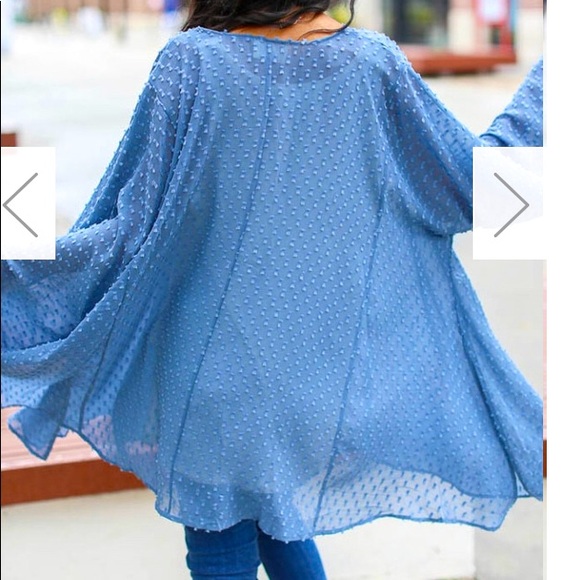 Other - NEW! Swiss Dot Kimono in Denim Blue. Large